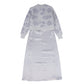 VALENTINA BLUE TEXTURED CARDIGAN/SILK DRESS SET [FINAL SALE]