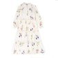 VALENTINA IVORY FLORAL PRINT TIERED DRESS