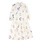 VALENTINA IVORY FLORAL PRINT TIERED DRESS
