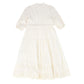 VALENTINA IVORY TIERED EYELET BUTTON DRESS [FINAL SALE]