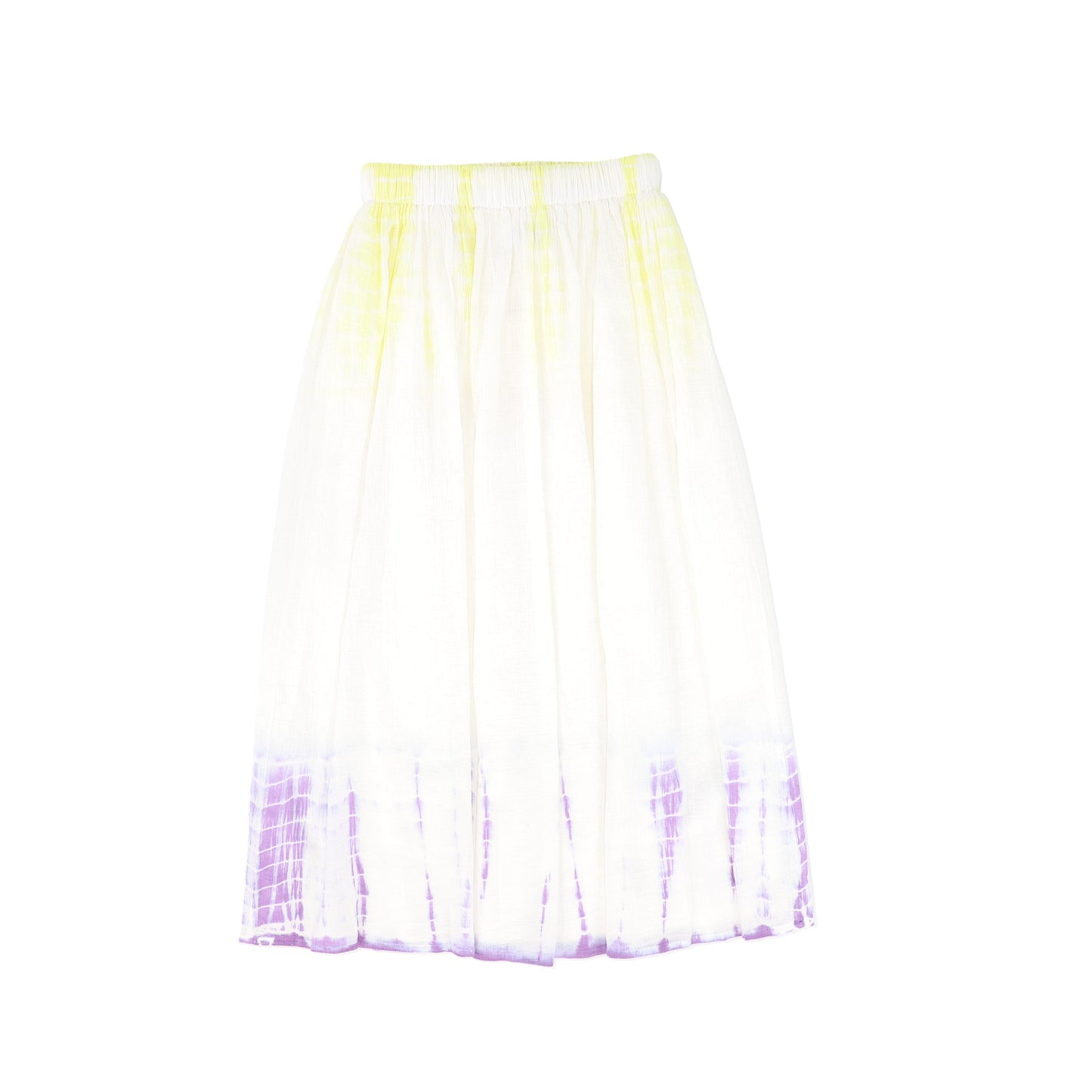 VALENTINA WHITE/LILAC TIE DYE MAXI SKIRT