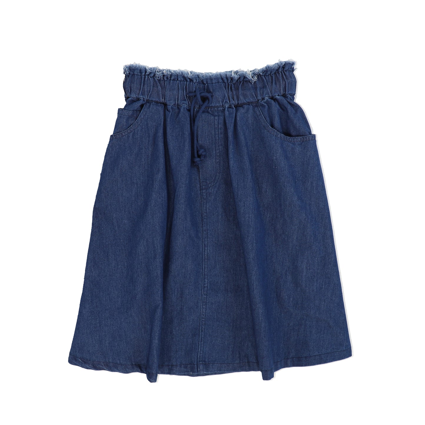 CABANA MID BLUE DENIM DRAW STRING SKIRT