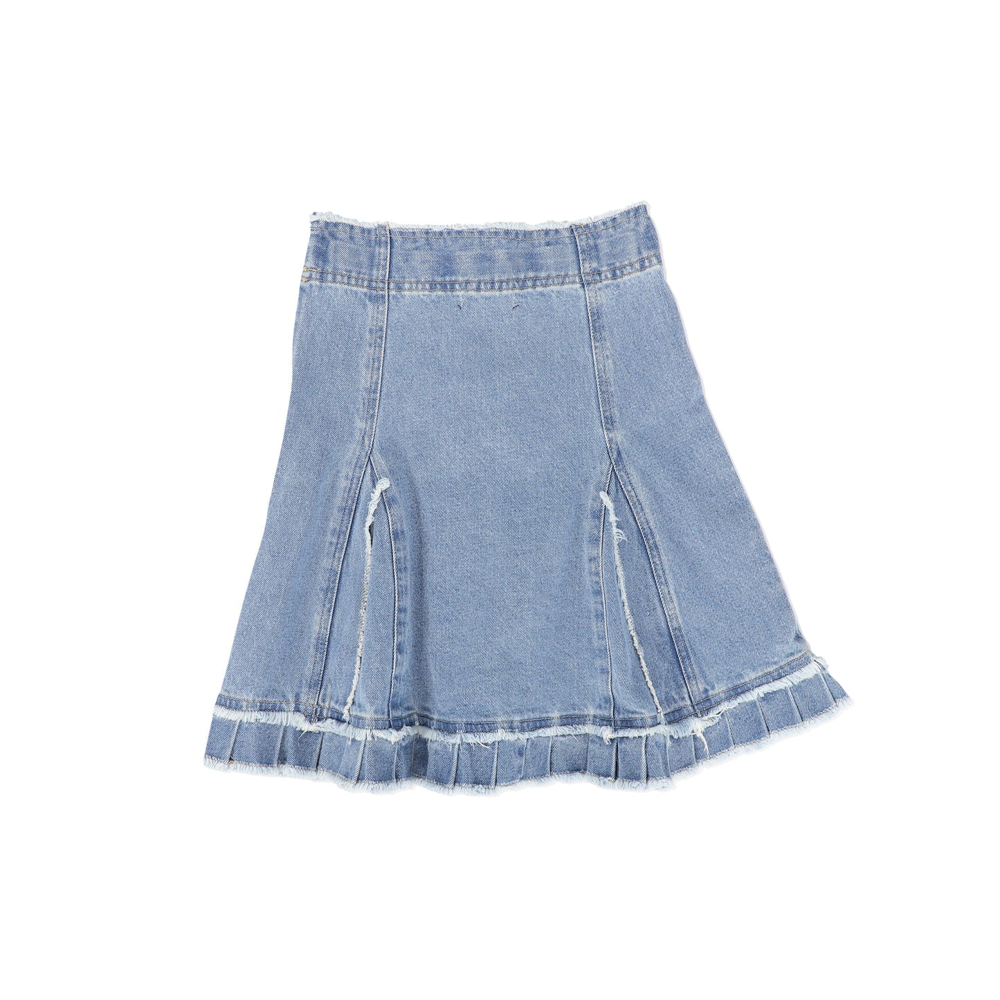 BAMBOO DENIM SHOE LACE TIE SKIRT