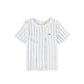 LE BOURDON WHITE/BLUE STRIPED PETER PAN COLLAR SHIRT