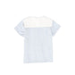 LE BOURDON BLUE SEERSUCKER SAILOR COLLAR BLOUSE