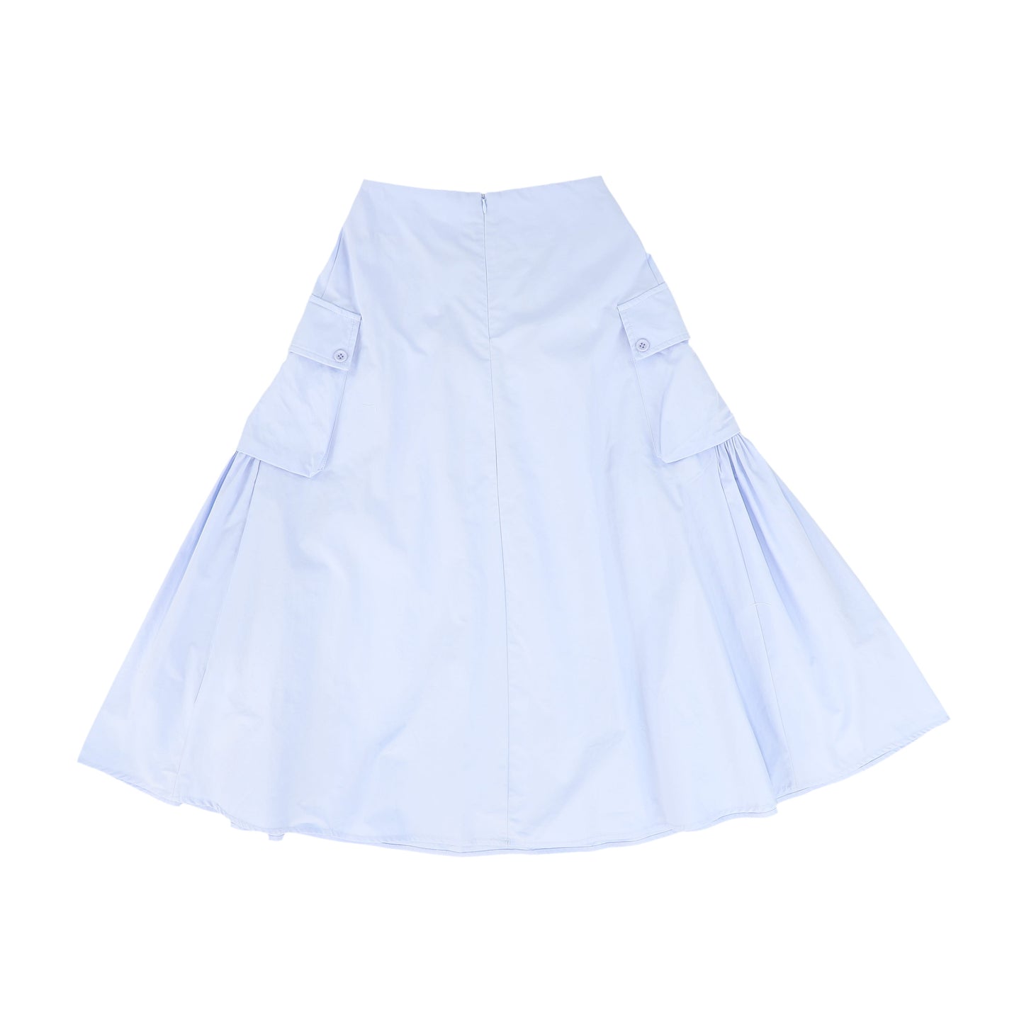 VALENTINA LIGHT BLUE GATHERED POCKET SKIRT