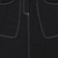 VALENTINA BLACK DENIM SEAM DETAIL MAXI SKIRT
