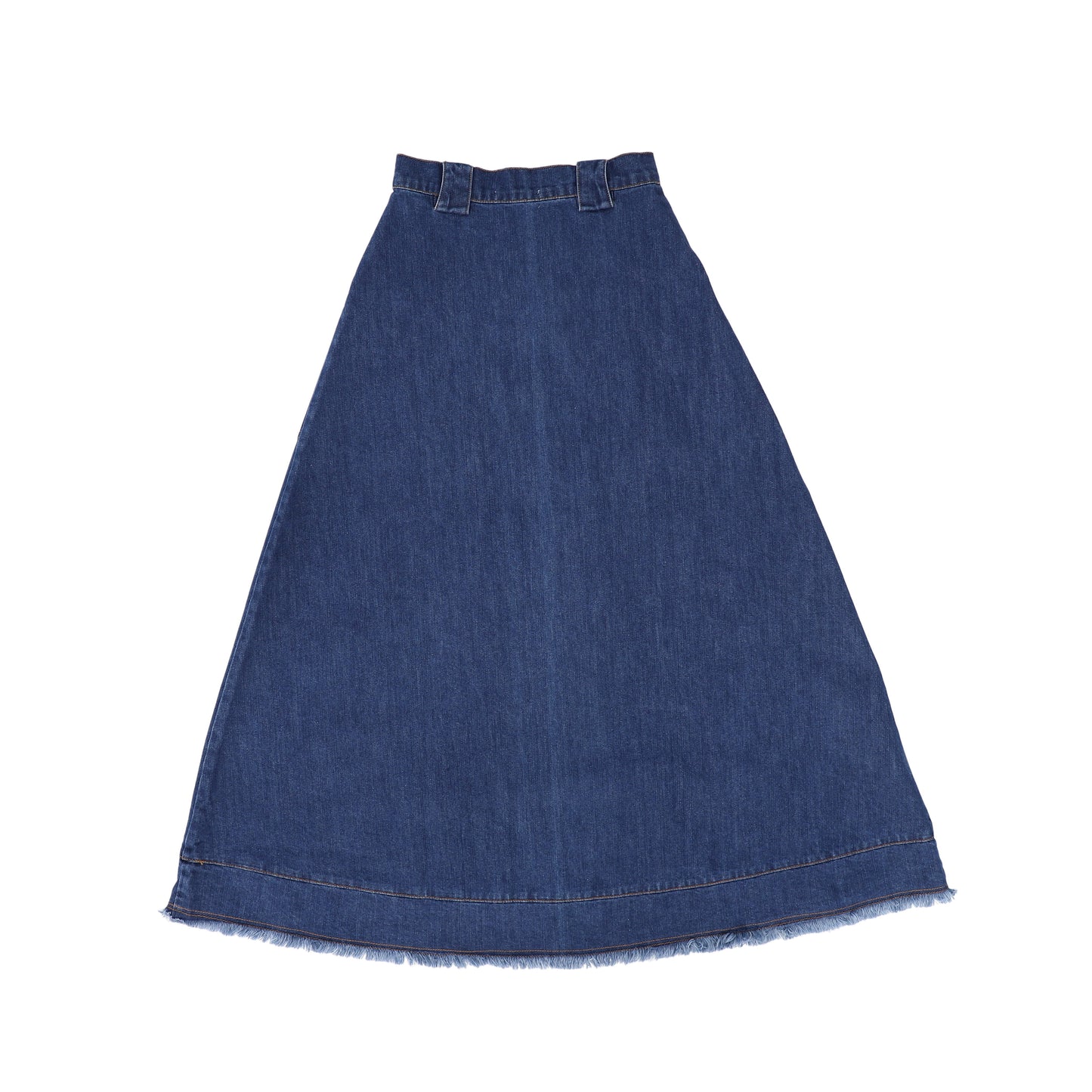 VALENTINA MID BLUE DENIM SEAM MAXI SKIRT