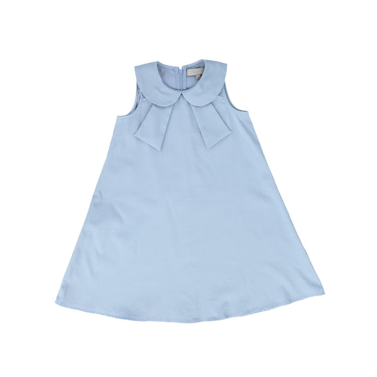 BACE COLLECTION BLUE POPLIN PETER PAN COLLAR  DRESS