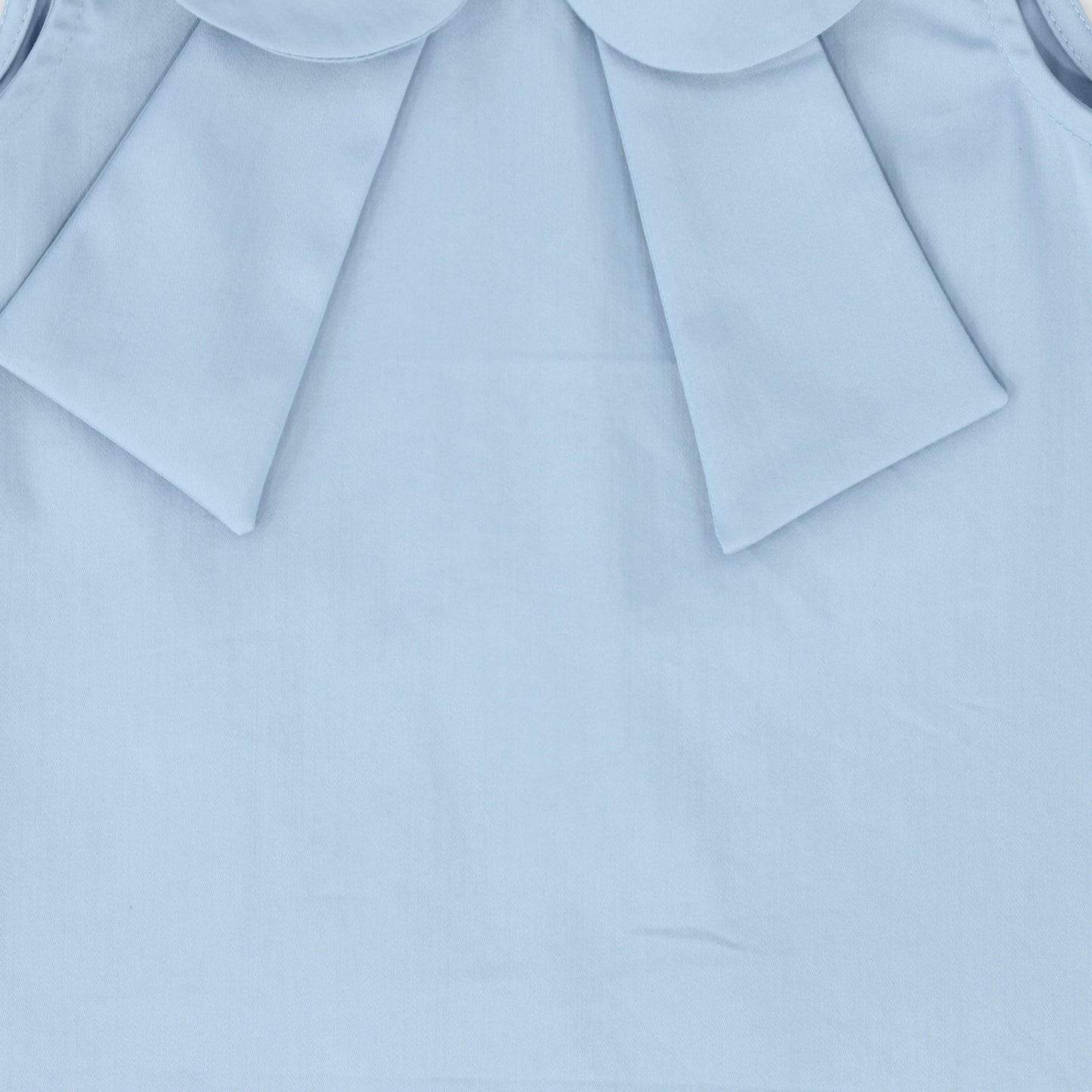 BACE COLLECTION BLUE POPLIN PETER PAN COLLAR  DRESS