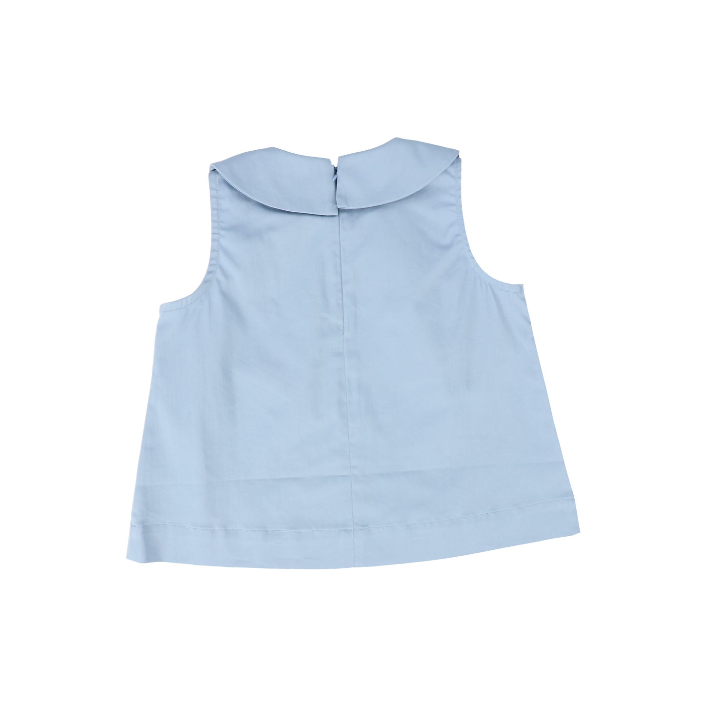 BACE COLLECTION BLUE POPLIN PETER PAN BLOUSE