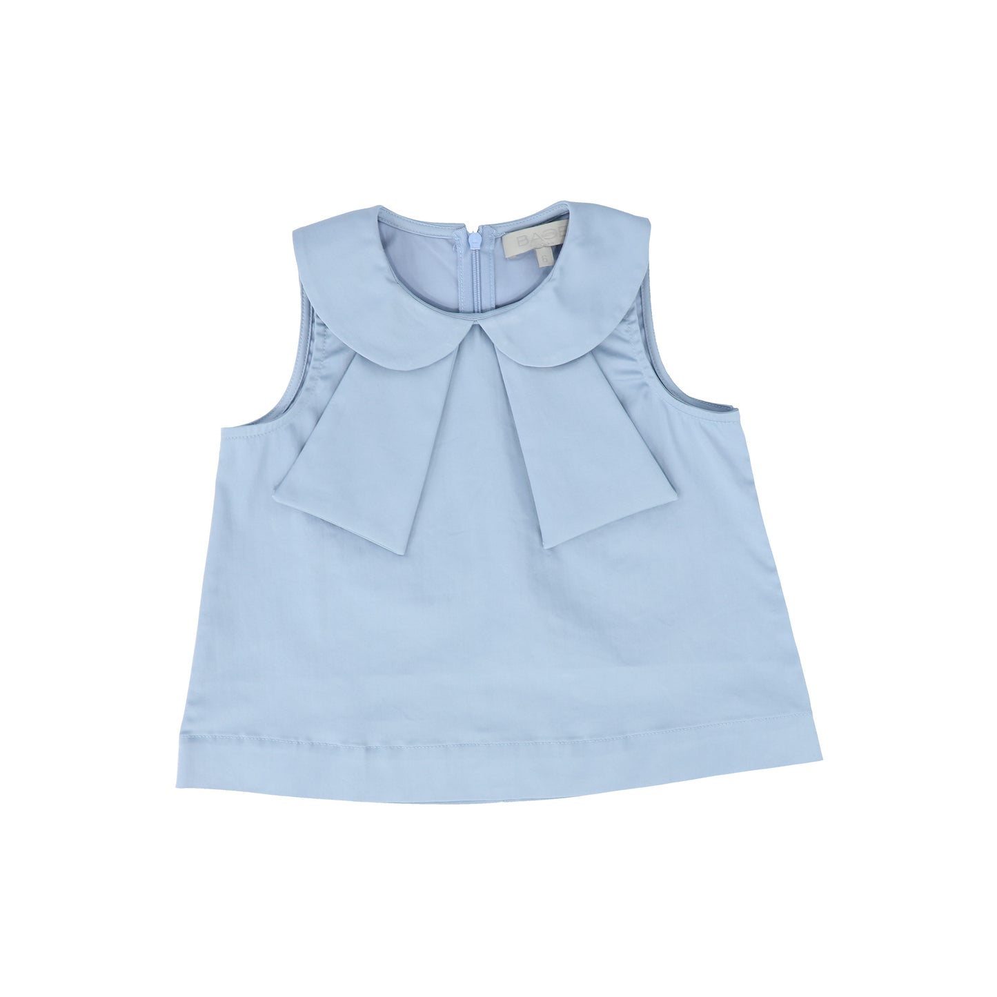 BACE COLLECTION BLUE POPLIN PETER PAN BLOUSE