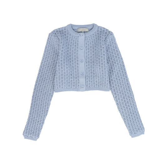 BACE COLLECTION BLUE POINTELLE CARDIGAN