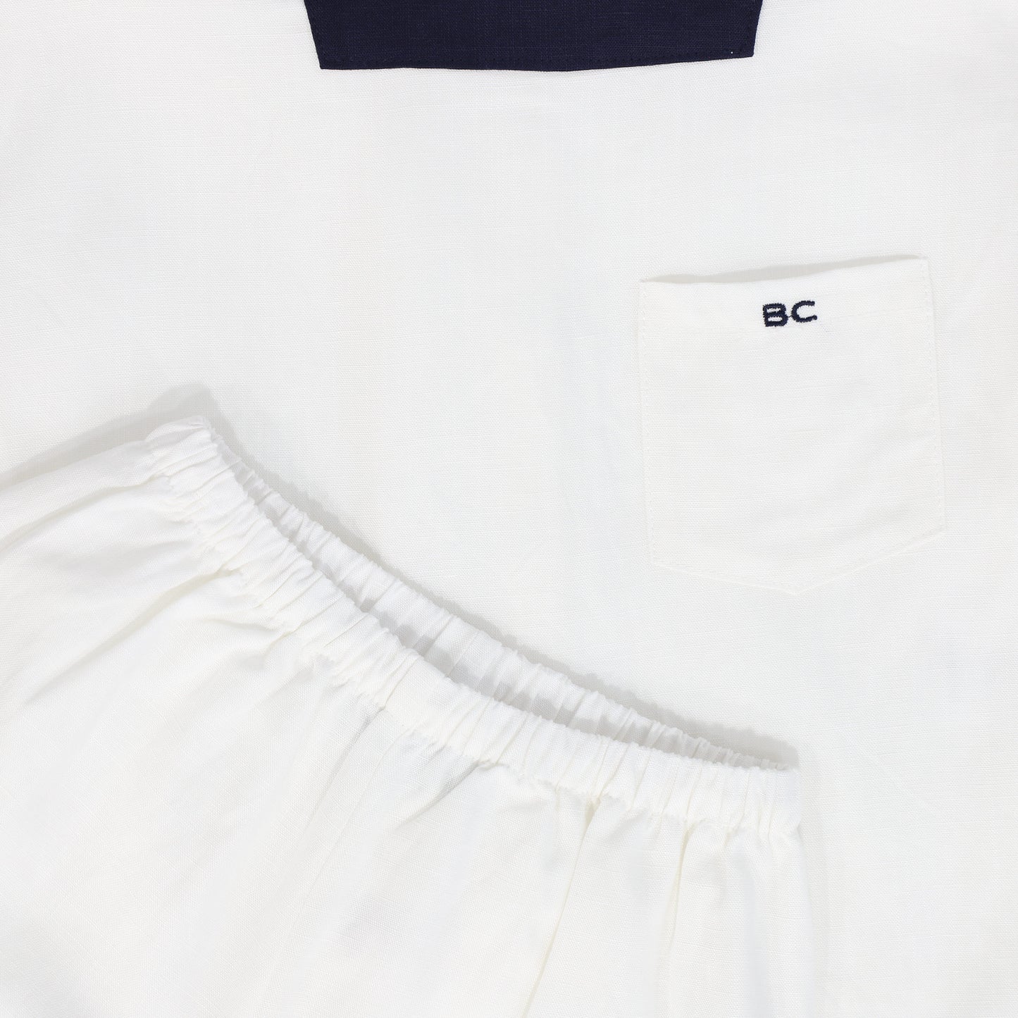 BACE COLLECTION WHITE LINEN TRIM SET