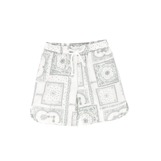 BACE COLLECTION SAGE PAISELY HANDKERCHIEF PRINT SHORTS