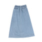 BACE COLLECTION BLUE DENIM FRINGE MAXI SKIRT