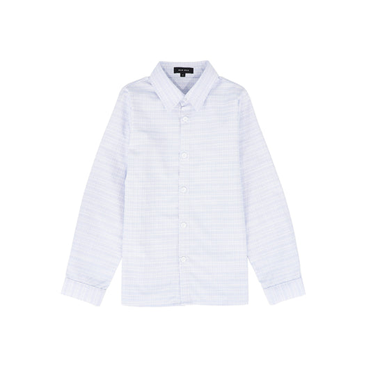 BAMBOO WHITE/BLUE STRIPED COLLAR SHIRT