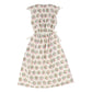 VALENTINA PINK FLORAL BIRD PRINT WAISTED DRESS