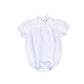 BAMBOO LIGHT BLUE EYELET TRIM ROMPER