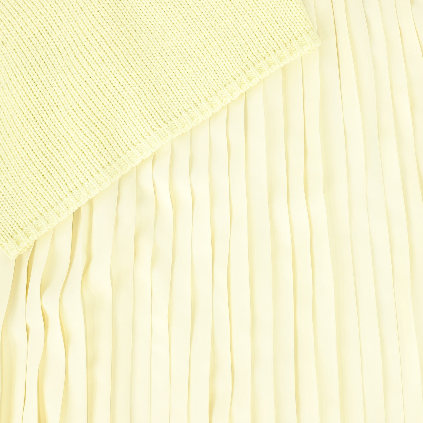 VALENTINA LEMON KNIT PLEATED MAXI DRESS