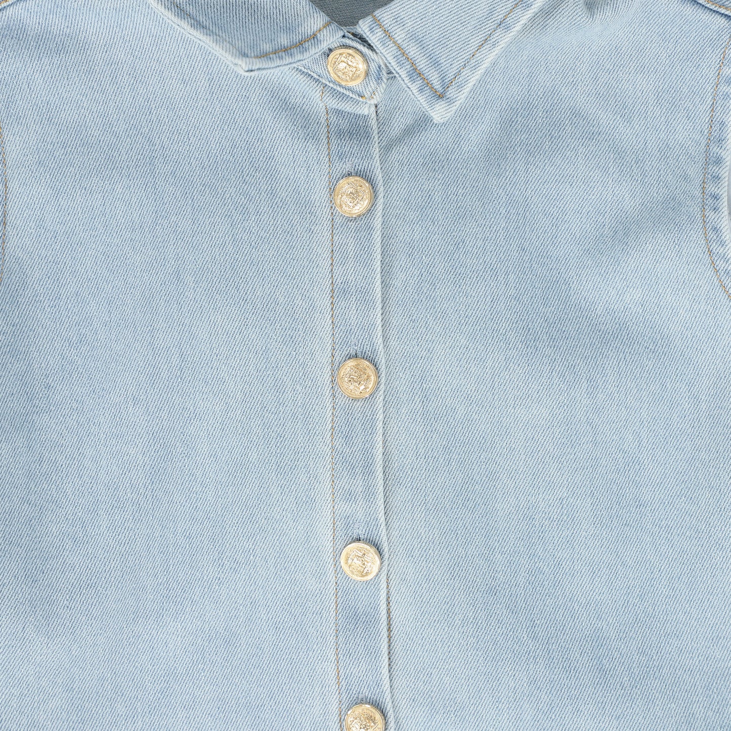 BACE COLLECTION DENIM WASH COLLARED JUMPER