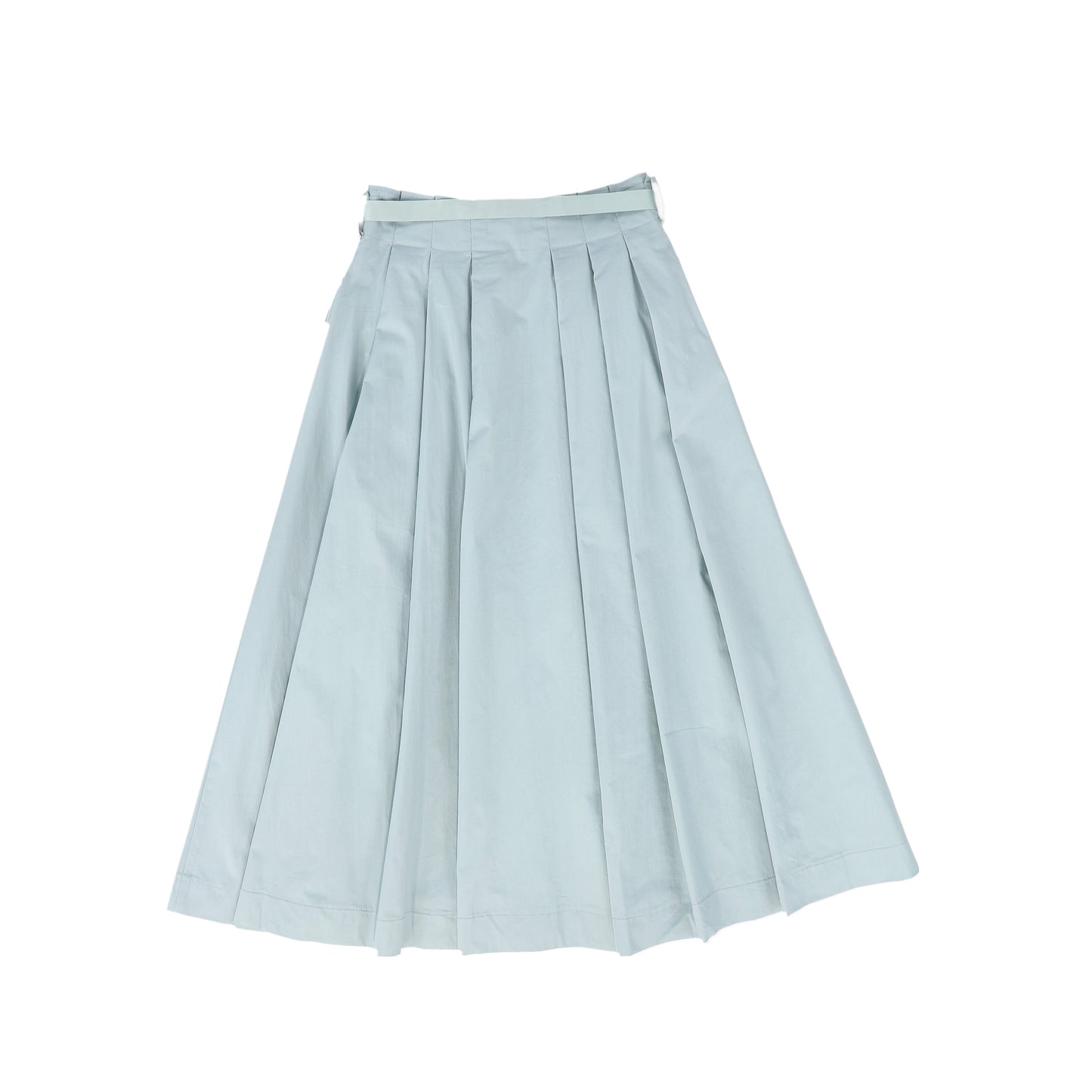 VALENTINA LIGHT BLUE PLEATED ZIPPER SKIRT