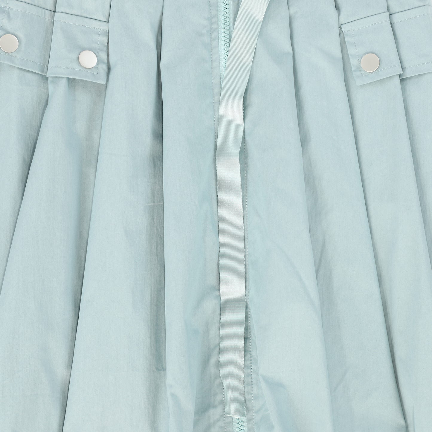 VALENTINA LIGHT BLUE PLEATED ZIPPER SKIRT