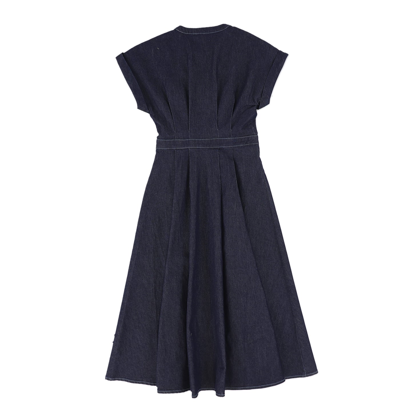 VALENTINA DARK DENIM WAISTED DRESS