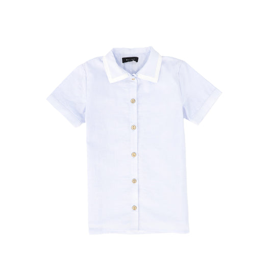 BAMBOO LIGHT BLUE TRIM COLLAR SHIRT