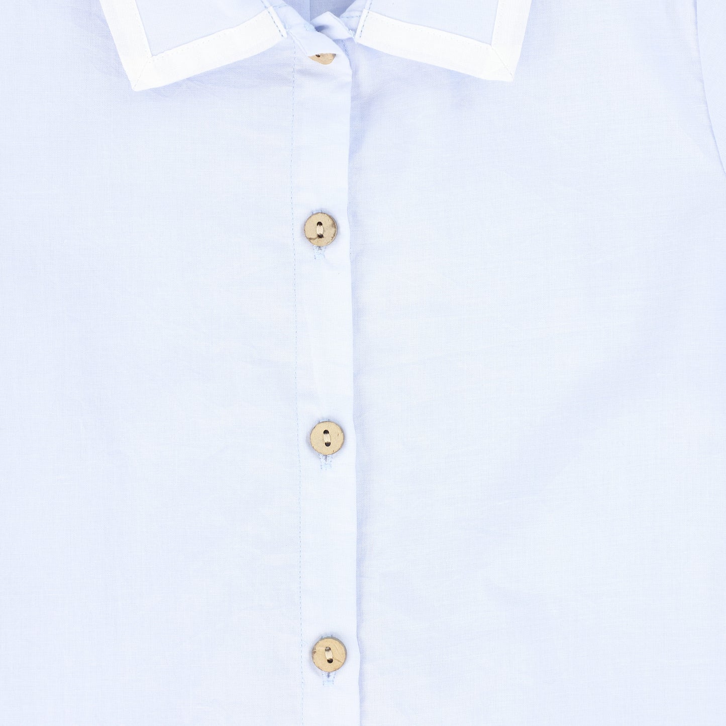 BAMBOO LIGHT BLUE TRIM COLLAR SHIRT