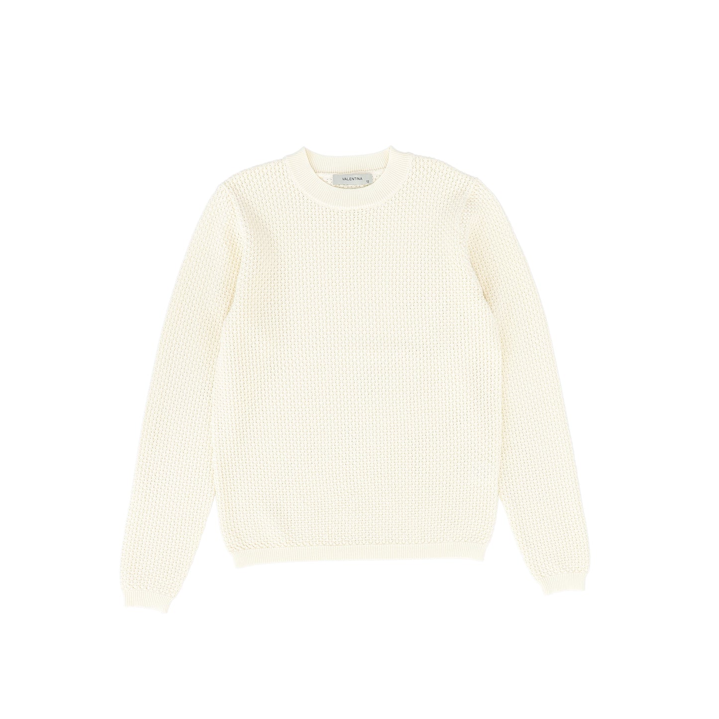 VALENTINA CREAM POINTELLE KNIT SWEATER