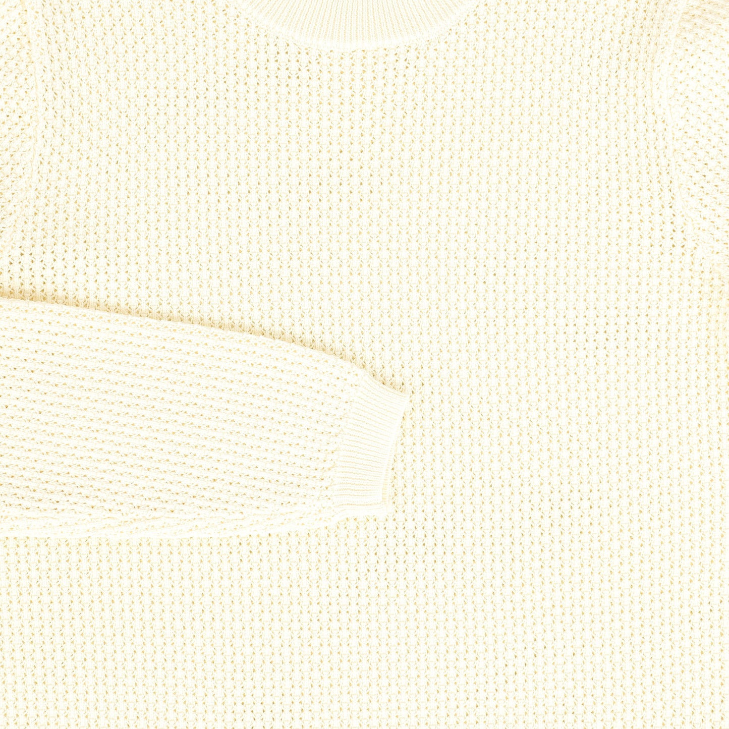 VALENTINA CREAM POINTELLE KNIT SWEATER