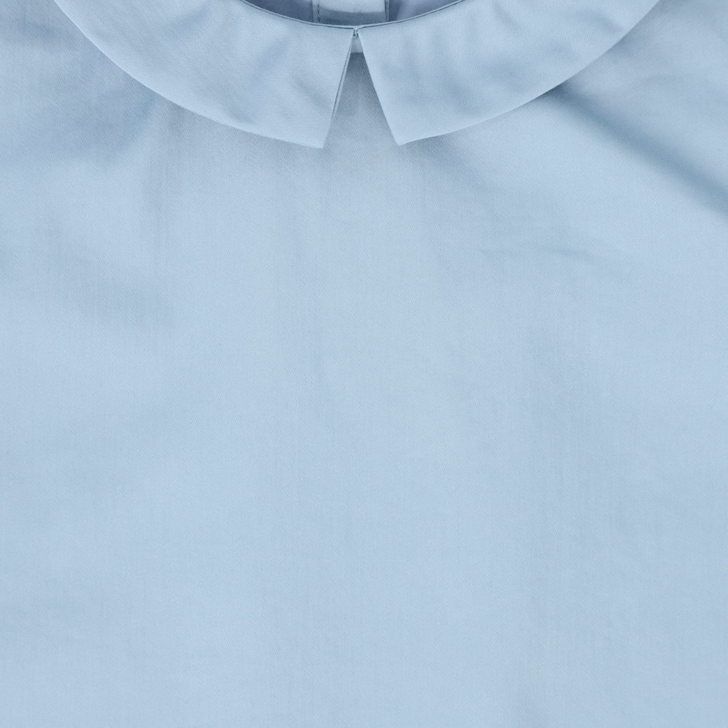 BACE COLLECTION BLUE POPLIN COLLAR BLOUSE