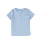 BACE COLLECTION BLUE POPLIN COLLAR BLOUSE