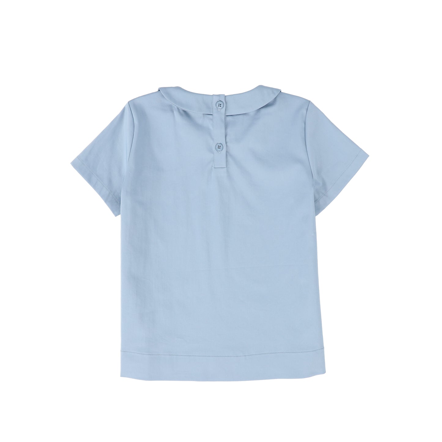 BACE COLLECTION BLUE POPLIN COLLAR BLOUSE