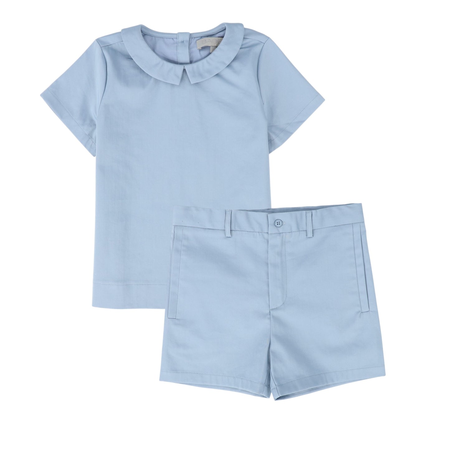 BACE COLLECTION BLUE POPLIN COLLAR SET