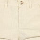 LE BOURDON TAN LINEN SUSPENDER SHORTS
