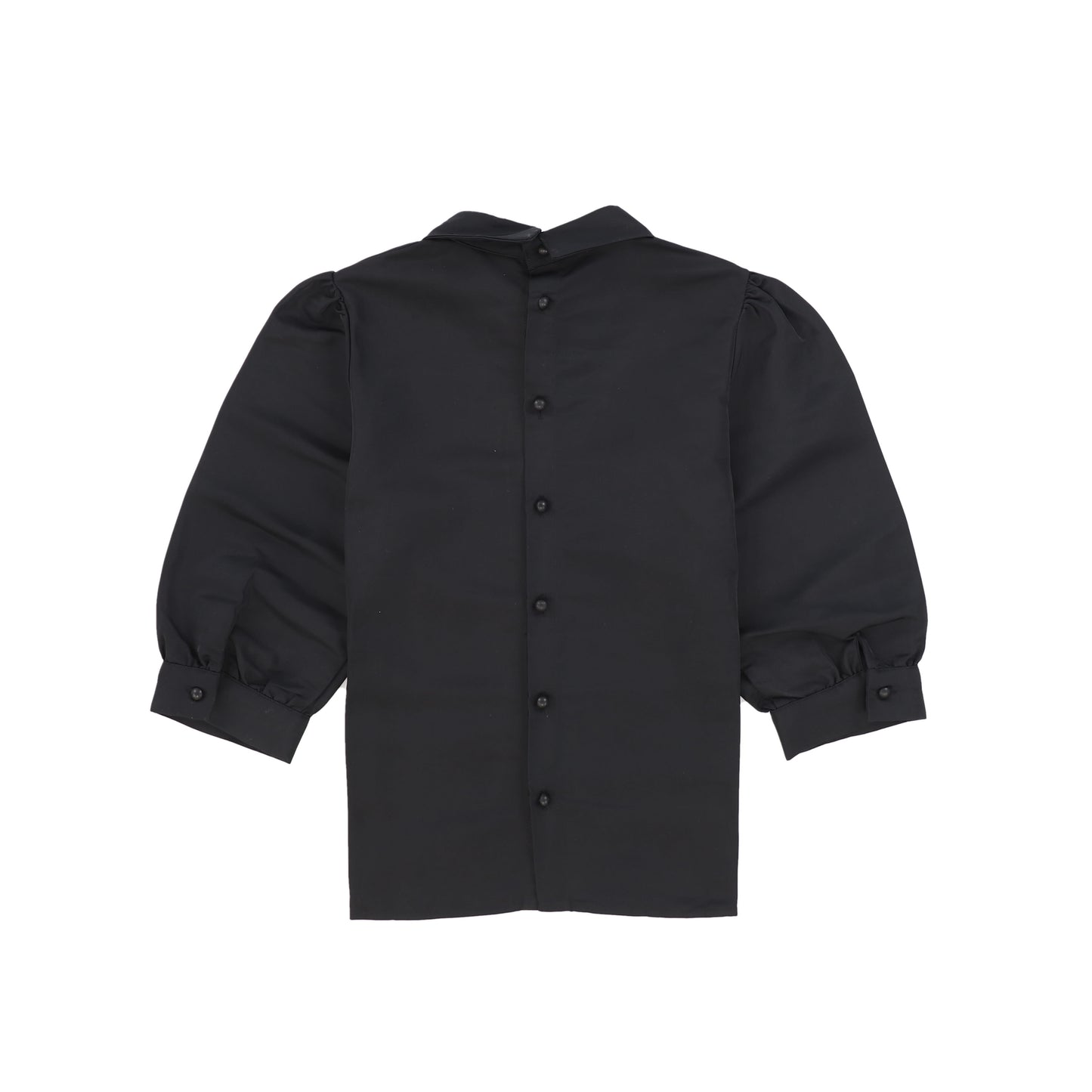 FRANCESCA GUILIANO BLACK PUFF SLEEVE BLOUSE