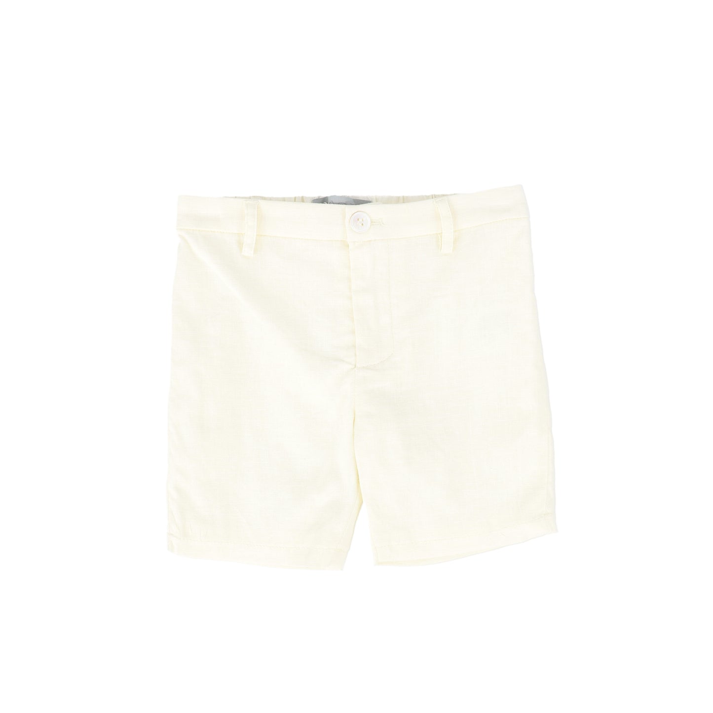 BACE COLLECTION IVORY LINEN SHORTS