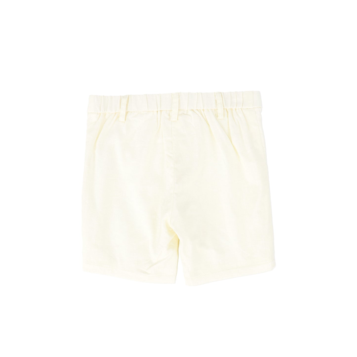 BACE COLLECTION IVORY LINEN SHORTS