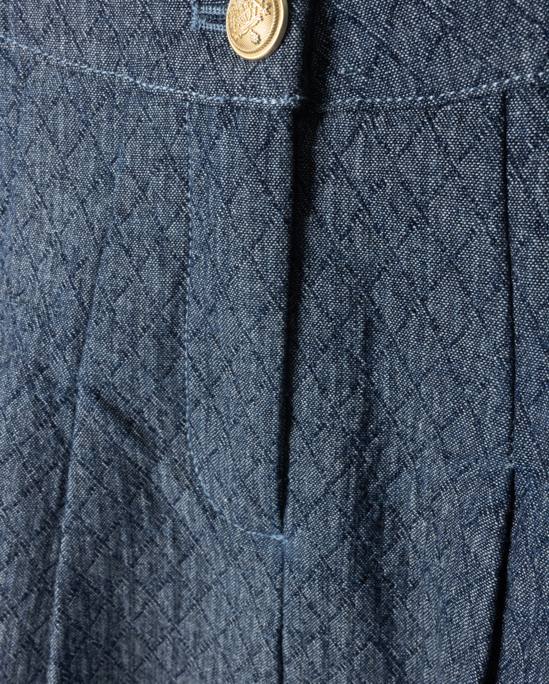 PHIL AND PHOEBE BLACK DENIM QUILTED FLARE SKIRT