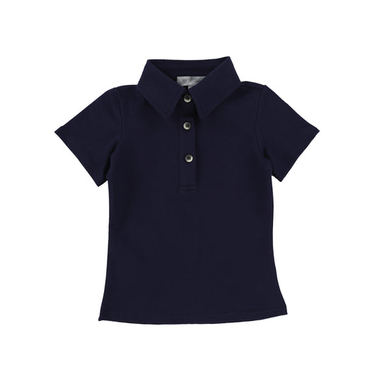 BACE COLLECTION NAVY PIQUE SS POLO [Final Sale]