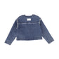 BACE COLLECTION BLUE DENIM FRAYED SEAM WORK JACKET [Final Sale]