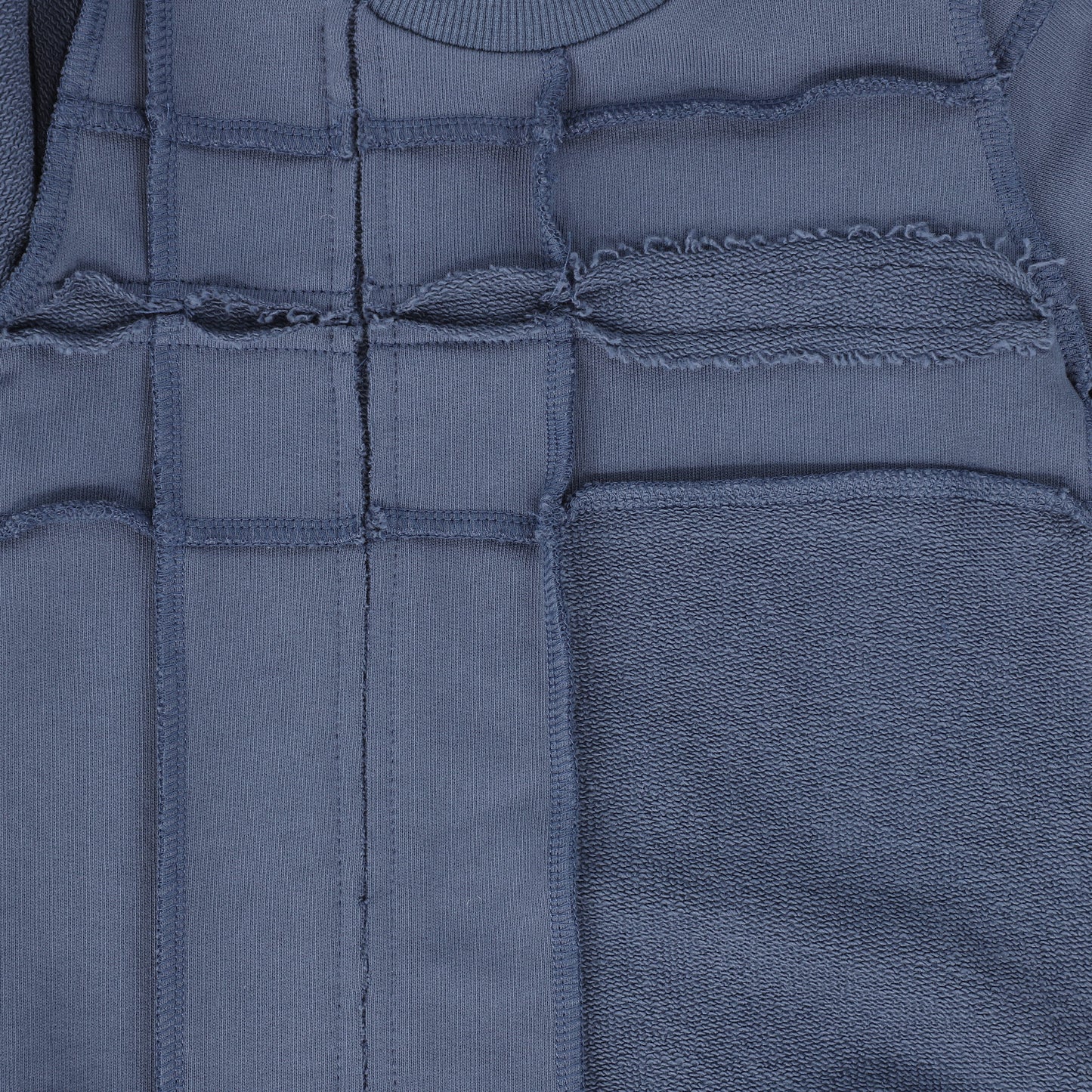 BACE COLLECTION BLUE PATCHWORK BUBBLE ROMPER [Final Sale]