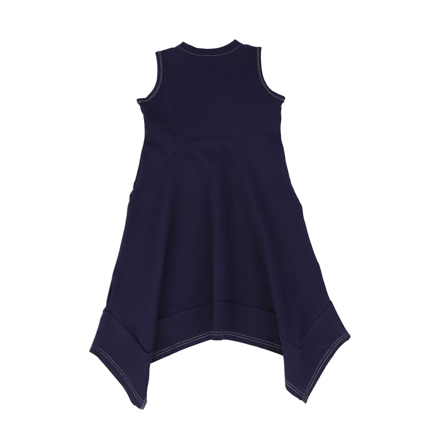 BACE COLLECTION NAVY PIQUE ASYMMETRICAL JUMPER [FINAL SALE]