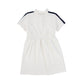 BACE COLLECTION WHITE PIQUE VARSITY SS DRESS