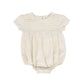 BACE COLLECTION OATMEAL PLEATED DETAIL BUBBLE ROMPER