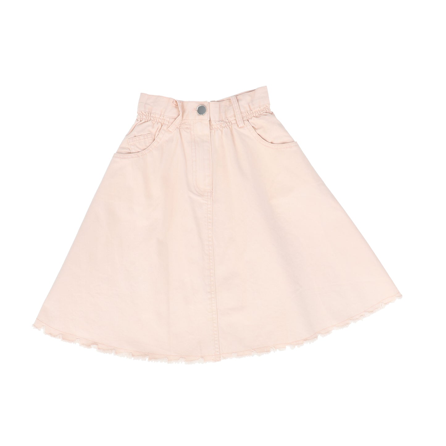 CABANA PINK DENIM FRAYED CIRCLE SKIRT [FINAL SALE]