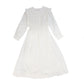 MINIMAL WHITE SLEEVE LACE DETAILED DRESS