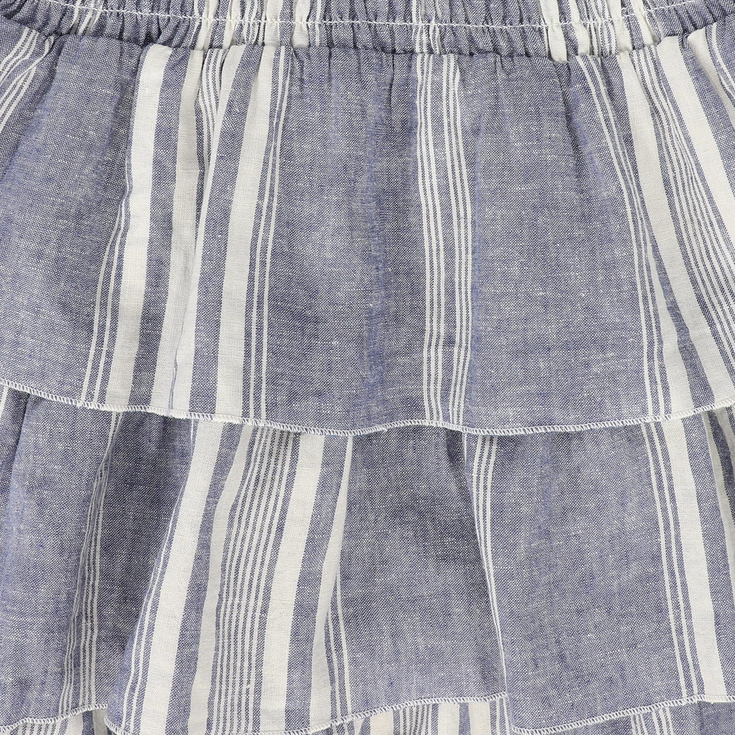 BACE COLLECTION BLUE STRIPED LAYERED SKIRT [FINAL SALE]